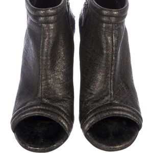 Chanel Gunmetal booties size 7